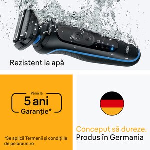 Aparat de ras BRAUN Series 5 52-B7000CC, acumulator, autonomie 50 min, negru Aparat de ras BRAUN Series 5 52-B7000CC, acumulator, autonomie 50 min, negru