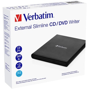 DVD-RW extern VERBATIM Slimline 98938, USB 2.0, negru DVD-RW extern VERBATIM Slimline 98938, USB 2.0, negru