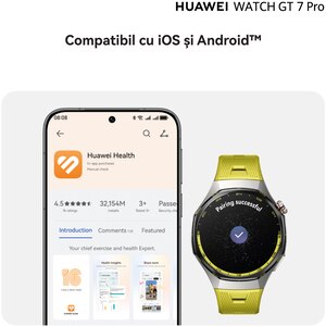 Smartwatch HUAWEI Watch GT 7 Pro, 46mm, GPS, Android/iOS, Yellow Smartwatch HUAWEI Watch GT 7 Pro, 46mm, GPS, Android/iOS, Yellow