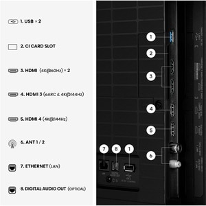 Televizor Mini-LED ULED Smart HISENSE 55E8S, Ultra HD 4K, HDR, 139cm Televizor Mini-LED ULED Smart HISENSE 55E8S, Ultra HD 4K, HDR, 139cm