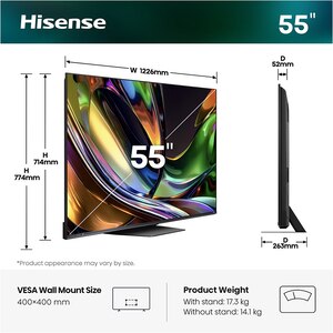 Televizor RGB Mini-LED ULED Smart HISENSE 55UR8S, Ultra HD 4K, HDR, 139cm Televizor RGB Mini-LED ULED Smart HISENSE 55UR8S, Ultra HD 4K, HDR, 139cm