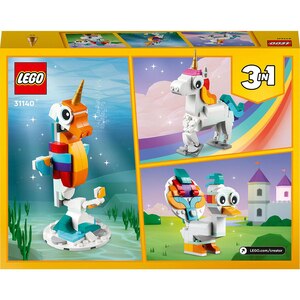 LEGO Creator 3in1: Unicorn magic 31140, 7 ani+, 145 piese LEGO Creator 3in1: Unicorn magic 31140, 7 ani+, 145 piese