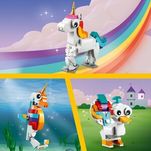 LEGO Creator 3in1: Unicorn magic 31140, 7 ani+, 145 piese LEGO Creator 3in1: Unicorn magic 31140, 7 ani+, 145 piese