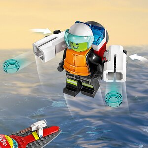LEGO City: Barca de salvare a pompierilor 60373, 5 ani+, 144 piese LEGO City: Barca de salvare a pompierilor 60373, 5 ani+, 144 piese