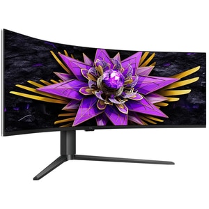 Monitor curbat QD-Mini LED Fast-HVA TCL 57R94, 57", Dual-UHD, 120Hz, FreeSync Premium, alb-negru Monitor curbat QD-Mini LED Fast-HVA TCL 57R94, 57", Dual-UHD, 120Hz, FreeSync Premium, alb-negru