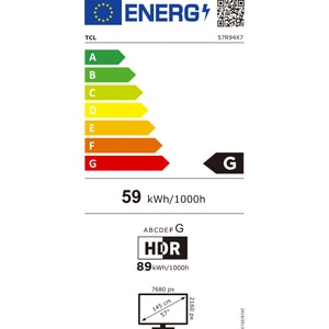 Monitor curbat QD-Mini LED Fast-HVA TCL 57R94, 57", Dual-UHD, 120Hz, FreeSync Premium, alb-negru Monitor curbat QD-Mini LED Fast-HVA TCL 57R94, 57", Dual-UHD, 120Hz, FreeSync Premium, alb-negru