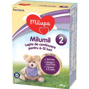 Lapte praf MILUPA MILUMIL 2 PreciNutri 615699, 6-12 luni, 600g Lapte praf MILUPA MILUMIL 2 PreciNutri 615699, 6-12 luni, 600g