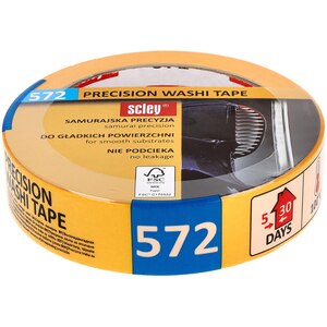 Banda adeziva mascare SCLEY 572 Precision Washi Tape, 25mm x 33m, galben Banda adeziva mascare SCLEY 572 Precision Washi Tape, 25mm x 33m, galben