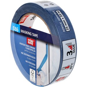 Banda adeziva mascare SCLEY 586 Masking Tape, 25mm x 33m, albastru Banda adeziva mascare SCLEY 586 Masking Tape, 25mm x 33m, albastru