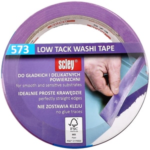Banda adeziva mascare SCLEY 573 Low Tack Washi Tape, 30mm x 33m, mov Banda adeziva mascare SCLEY 573 Low Tack Washi Tape, 30mm x 33m, mov