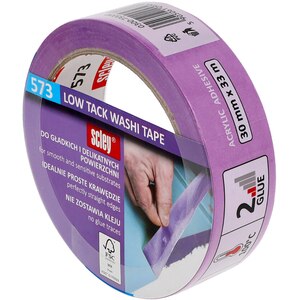 Banda adeziva mascare SCLEY 573 Low Tack Washi Tape, 30mm x 33m, mov Banda adeziva mascare SCLEY 573 Low Tack Washi Tape, 30mm x 33m, mov