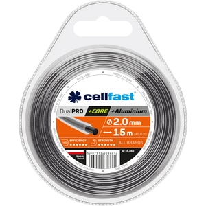Fir insertie aluminiu trimmer, 2 mm, 15 m, negru Fir insertie aluminiu trimmer, 2 mm, 15 m, negru
