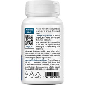 Supliment Zinc Bisglicinat, 60 capsule, ZENYTH Supliment Zinc Bisglicinat, 60 capsule, ZENYTH