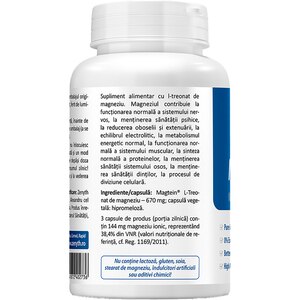 Supliment Magneziu Treonat Magtein, 90 capsule, ZENYTH Supliment Magneziu Treonat Magtein, 90 capsule, ZENYTH