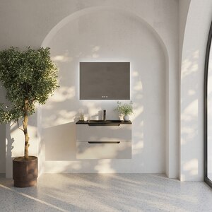 Masca lavoar SAVINIDUE Comfort, MDF, 82 x 48 x 55 cm, gri Masca lavoar SAVINIDUE Comfort, MDF, 82 x 48 x 55 cm, gri