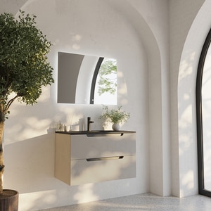 Masca lavoar SAVINIDUE Comfort, MDF, 82 x 48 x 55 cm, gri Masca lavoar SAVINIDUE Comfort, MDF, 82 x 48 x 55 cm, gri