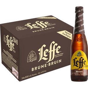 Bere bruna Leffe bax 0.33L x 24 sticle Bere bruna Leffe bax 0.33L x 24 sticle