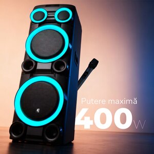 Sistem audio E-BODA Monster Party M200, 400W, Bluetooth, USB, negru Sistem audio E-BODA Monster Party M200, 400W, Bluetooth, USB, negru