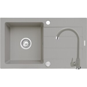 Pachet chiuveta PYRAMIS Altexia Eco Smart, 1 cuva, picurator reversibil, compozit granit + baterie, gri Pachet chiuveta PYRAMIS Altexia Eco Smart, 1 cuva, picurator reversibil, compozit granit + baterie, gri