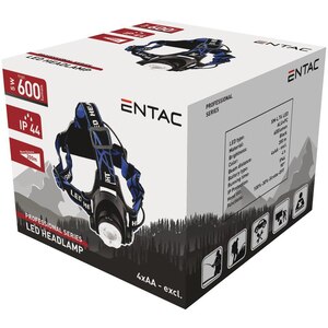 Lanterna LED frontala ENTAC EHL-ZOOM-5W-ALU, 600LM, IP44, negru Lanterna LED frontala ENTAC EHL-ZOOM-5W-ALU, 600LM, IP44, negru