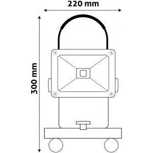 Proiecctor LED portabil Avide, 20W, 1010lm, 6400K, IP65, acumulator, negru-galben Proiecctor LED portabil Avide, 20W, 1010lm, 6400K, IP65, acumulator, negru-galben