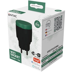 Priza de exterior Wifi ENTAC ES-WIFI-44, IP44, negru Priza de exterior Wifi ENTAC ES-WIFI-44, IP44, negru