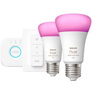 Kit Smart Bec LED PHILIPS Hue 8719514291379 A60 9W (60W), E27, Lumina RGB Kit Smart Bec LED PHILIPS Hue 8719514291379 A60 9W (60W), E27, Lumina RGB