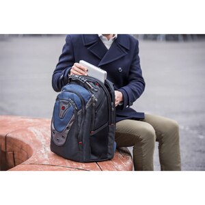 Rucsac laptop WENGER Ibex, 17", negru-albastru Rucsac laptop WENGER Ibex, 17", negru-albastru