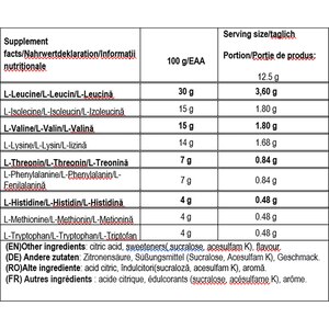 Aminoacizi esentiali EAA, fructe de padure, 375 g, NATURAL PLUS Aminoacizi esentiali EAA, fructe de padure, 375 g, NATURAL PLUS