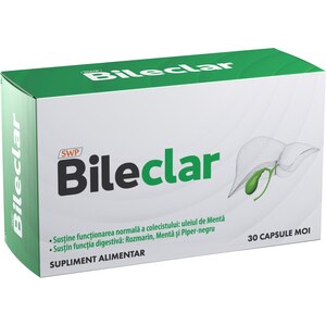 Supliment alimentar Bileclar, 30 capsule moi, SUN WAVE PHARMA Supliment alimentar Bileclar, 30 capsule moi, SUN WAVE PHARMA