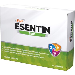 Supliment alimentar Esentin Trio, 30 capsule, SUN WAVE PHARMA Supliment alimentar Esentin Trio, 30 capsule, SUN WAVE PHARMA