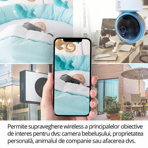 Monitor video digital EASYCARE Wi-Fi Smart EASY00141, alb-negru Monitor video digital EASYCARE Wi-Fi Smart EASY00141, alb-negru