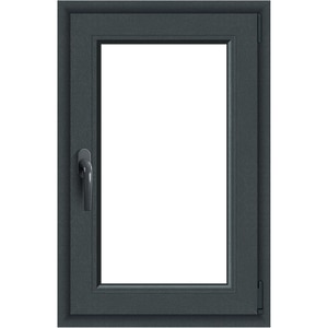 Fereastra termopan APLAST, PVC, 5 camere, 56 x 86 cm, deschidere oscilobatanta dreapta, gri antracit Fereastra termopan APLAST, PVC, 5 camere, 56 x 86 cm, deschidere oscilobatanta dreapta, gri antracit