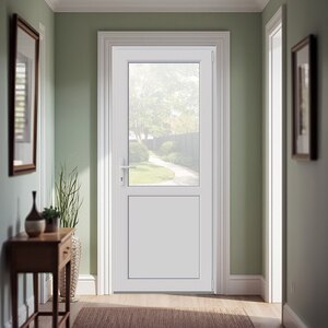 Usa intrare APLAST, cu geam, dreapta, PVC, 88 x 205 cm, alb Usa intrare APLAST, cu geam, dreapta, PVC, 88 x 205 cm, alb