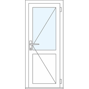 Usa intrare APLAST, cu geam, dreapta, PVC, 88 x 205 cm, maro inchis Usa intrare APLAST, cu geam, dreapta, PVC, 88 x 205 cm, maro inchis