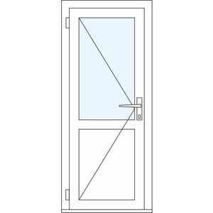 Usa intrare APLAST, cu geam, stanga, PVC, 88 x 205 cm, maro inchis Usa intrare APLAST, cu geam, stanga, PVC, 88 x 205 cm, maro inchis