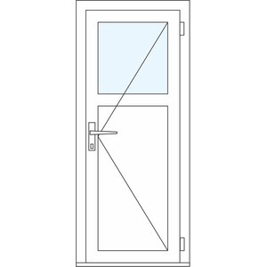 Usa intrare APLAST, cu geam, dreapta, PVC, 88 x 195 cm, alb Usa intrare APLAST, cu geam, dreapta, PVC, 88 x 195 cm, alb