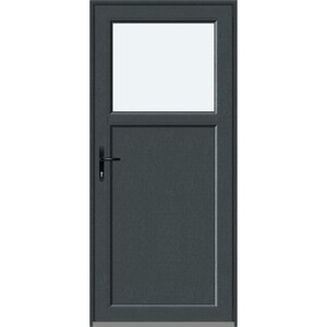 Usa intrare APLAST, cu geam, dreapta, PVC, 88 x 195 cm, gri antracit Usa intrare APLAST, cu geam, dreapta, PVC, 88 x 195 cm, gri antracit