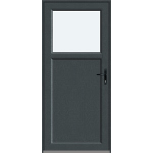 Usa intrare APLAST, cu geam, stanga, PVC, 88 x 195 cm, gri antracit Usa intrare APLAST, cu geam, stanga, PVC, 88 x 195 cm, gri antracit