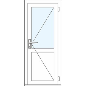 Usa intrare APLAST, cu geam, dreapta, PVC, 88 x 195 cm, gri antracit Usa intrare APLAST, cu geam, dreapta, PVC, 88 x 195 cm, gri antracit