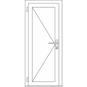 Usa intrare APLAST, fara geam, stanga, PVC, 88 x 195 cm, gri antracit Usa intrare APLAST, fara geam, stanga, PVC, 88 x 195 cm, gri antracit