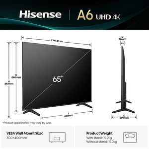 Televizor LED Smart HISENSE 65A6Q, Ultra HD 4k, 164cm Televizor LED Smart HISENSE 65A6Q, Ultra HD 4k, 164cm