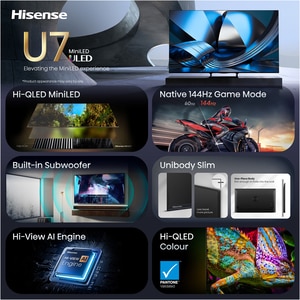 Televizor Mini-LED ULED Smart HISENSE 65U7S, Ultra HD 4K, HDR, 164cm Televizor Mini-LED ULED Smart HISENSE 65U7S, Ultra HD 4K, HDR, 164cm