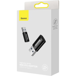 Adaptor USB-C - USB-A 3.1 Gen 1 BASEUS Mini OTG , negru Adaptor USB-C - USB-A 3.1 Gen 1 BASEUS Mini OTG , negru