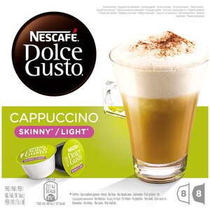 Capsule cafea NESCAFE Skinny Cappuccino, compatibile Dolce Gusto, 8 capsule cafea + 8 capsule lapte, 161.6g Capsule cafea NESCAFE Skinny Cappuccino, compatibile Dolce Gusto, 8 capsule cafea + 8 capsule lapte, 161.6g