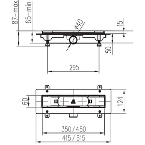 Rigola dus FLUIDMASTER 675022, gratar inox, D 40mm, 35 cm, negru Rigola dus FLUIDMASTER 675022, gratar inox, D 40mm, 35 cm, negru