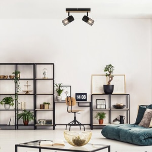 Plafoniera RABALUX Metta, E14, 2x40W, IP20, negru Plafoniera RABALUX Metta, E14, 2x40W, IP20, negru