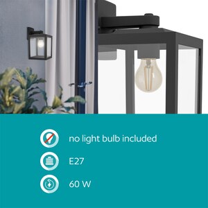 Aplica exterior EGLO Olgiata, 60W, E27, IP44, negru Aplica exterior EGLO Olgiata, 60W, E27, IP44, negru