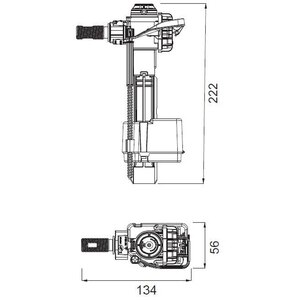 Mecanism de umplere WC FLUIDMASTER 747E-037-P20, racord 3/8" Mecanism de umplere WC FLUIDMASTER 747E-037-P20, racord 3/8"