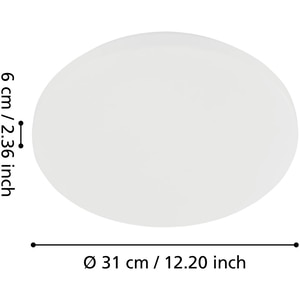 Plafoniera LED EGLO 75502, 15W, 1800lm, lumina calda, IP20, alb Plafoniera LED EGLO 75502, 15W, 1800lm, lumina calda, IP20, alb